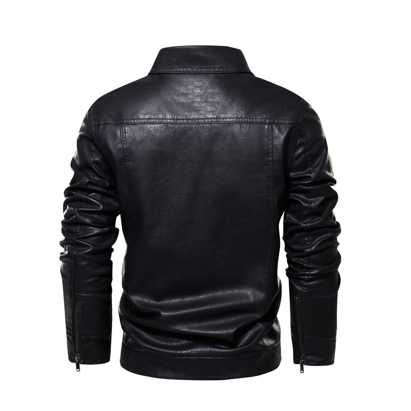 1970 East West Leather Jacket Washed Men's Leather Coat Leather Motorcycle Leather Coat