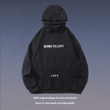 Men Fall Outfits Turtleneck Hooded Sweater Autumn and Winter Hoodie