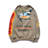 Justin Bieber Drew House Sweatshirts Hoodie Kanye Big Talker Men and Women Smiley Flame Graffiti Letter Printed Crew Neck Sweatshirt Long Sleeve Coat