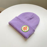 Mens Beanies Knitted Hat Female Autumn and Winter Leisure Letter Labeling Woolen Cap Male