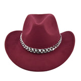 Italian Fedora Hats Curved Brim Cowboy Hat Retro Fedora Hat