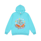 Mens Fall Outfits Printed Hoodie Loose Couple Pullover Coat