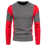 Men's Autumn Men's Knitwear Fashion Color Contrast Bottoming Shirt Sweater Men Winter Outfit