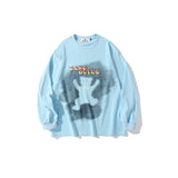 Mens Fall Outfits Round Neck Long Sleeve Sweater Loose Autumn and Winter Pullover Casual Jacket