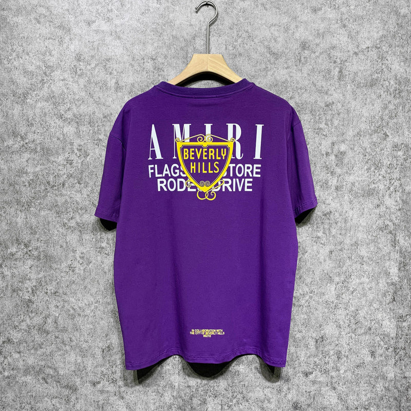 Amiri T Shirt Letter Printed round Neck
