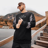 Men plus Size Sweatshirt Men's Sweater Fat Letter Embroidered Sweater Base Clothing