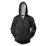 Captain America Hoodie 3D Digital Printing Cardigan Hoodie Male