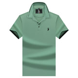USPA Shirts Chuanqibaoluo Summer Cotton Casual Lapel Short Sleeve T-shirt