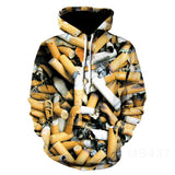 Fire and Ice Hoodie Print Loose