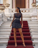 Bohemian Chic Wedding Dress Sexy V-neck See-through Small Dress Slim Dress