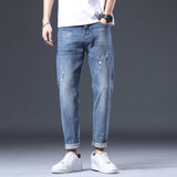 Men Distressed Jeans Man Ripped Jean Destructed Denim Pants Man Spring Summer Jeans Spring Stretch Ripped Jeans Men Men Jeans