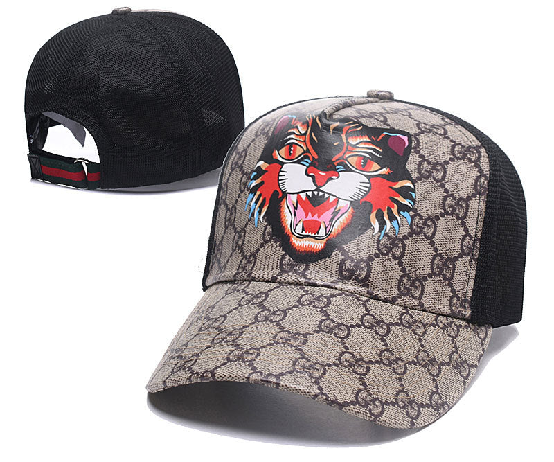 Wolf Print Cap Baseball Cap Men's Embroidered Spring Animal Mesh Cap