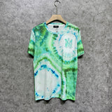 Amiri T Shirt Tie-Dye Pattern Letter Print Casual