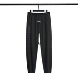 Fog Essentials Pants Autumn and Winter Fog Seventh Season Embossed Letter Terry Casual Trousers for Men and Women