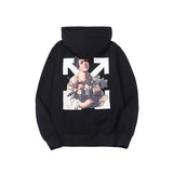 Autumn And Winter Ow Oil Painting Series Printing Men'S And Women'S Hoodie Off