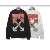 Printed Casual Round Neck Pullover Sweater Ow Men And Women