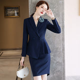 Women Pants Suit Uniform Designs Formal Style Office Lady Bussiness Attire Slim Fit Work Clothes Autumn and Winter