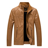 1970 East West Leather Jacket Autumn and Winter Leather Coat Men's Stand Collar Biker's Leather Jacket Coat