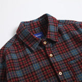 Men Shacket Long Sleeve Autumn Shirt Fall Lapels Cardigan Casual Loose Plaid Shirt