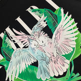 Amiri T Shirt Color Parrot Printing Casual Round Neck