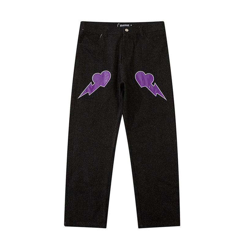 Jeans Men's plus Size Retro Sports Trousers Baggy Straight Trousers Men's Clothing Men Jeans