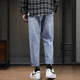 Men Summer Jeans Spring Loose Straight Jeans plus Size Retro Sports Trousers Men