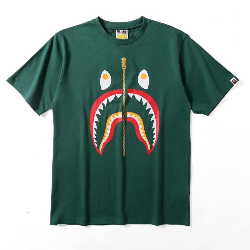 A Ape Print T Shirt Short Sleeve T-shirt Color Shark T-shirt