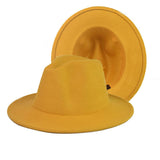 Fedora Hat Woolen Thick Top Hat Women's Fedora Hat British Style Felt Cap