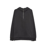 Fog Essentials Hoodie Autumn Fog Simple Solid Color Half Zipper Hooded Sweater
