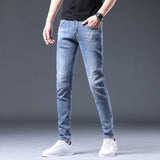 Man Spring Summer Jeans Spring Slim-Fitting Stretch Jeans Men's Jeans