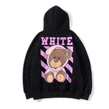 Autumn And Winter Cartoon Bear Series Velvet Padded Hooded Sweatshirt Men And Women Same Style