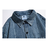 Men Shacket Long Sleeve Autumn Shirt Autumn Shirt Casual Loose Fashion Pocket