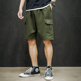 Mens Cargo Shorts Men's Summer Workwear Multi-Pocket Men's Shorts Cotton Breathable Casual Shorts Men's Fashion