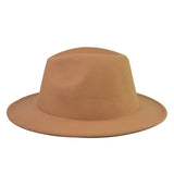 Fedora Hat Woolen Thick Top Hat Women's Fedora Hat British Style Felt Cap