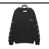 Autumn And Winter Letter Embroidered Hooded Sweater
