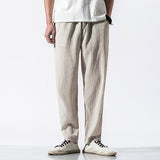 Linen Pants Straight Leg Pants Spring/Summer Men's Casual Trousers