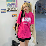 Harajuku Clothing Men's T-shirt Classic Shirts Short Sleeve Letter Print T-shirt Loose Men's and Women's Pullover Top Bottoming