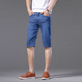 Men Jean Shorts Denim Shorts Men's Summer Stretch Breathable Sports Straight Simple Shorts Fashion