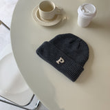 Women Beanies Mori Style Knitted Hat Trendy Hip Hop Gray Female Hat Winter Fashionable Warm Woolen Cap