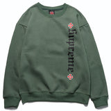 Kanye West Hoodie Skateboard Embroidered Printed round Neck Fleece-Lined Sweater Pullover Long Sleeve