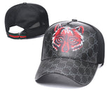 Wolf Print Cap Baseball Cap Men's Embroidered Spring Animal Mesh Cap