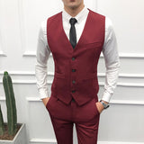 Mens Dress Vests Business Waistcoat Men's Suit Vest Spring Business Slim Solid Color Sleeveless
