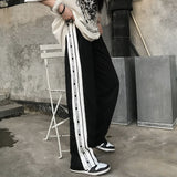 Harajuku Clothing Summer Colorblock Casual Pants for men and Wofor men High Top Sports Wide-Leg Pants Trousers