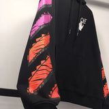 Early Spring Pink Gradient Arrow Hooded Sweater For Men And Women