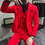 Men Suit One Button Suit Three-Piece Set