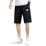 Mens Cargo Shorts Summer Overalls Pants Men's Loose Sports Pirate Shorts Casual Beach Student Cropped Pants Men