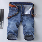 Mens Jean Shorts Summer Thin Denim Shorts Men's Straight Stretch Men's Fifth Pants Casual Youth Men's Middle Pants