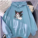 Kuromi Hoodie Goth Clow M Harajuku Style Loose Sweater Women's Long-Sleeved Top