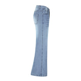 100 Cotton Jeans Women High Waist Loose Wide Legs Women 'S Jeans