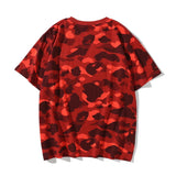 A Ape Print T Shirt Summer Camouflage Short Sleeve T-shirt